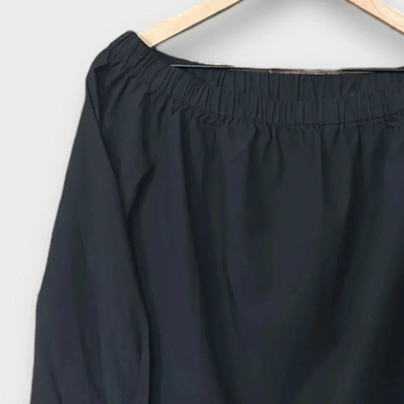 Zara Black Off the Shoulder Button Cuff Long Sleeve Blouse M - Picture 3 of 10